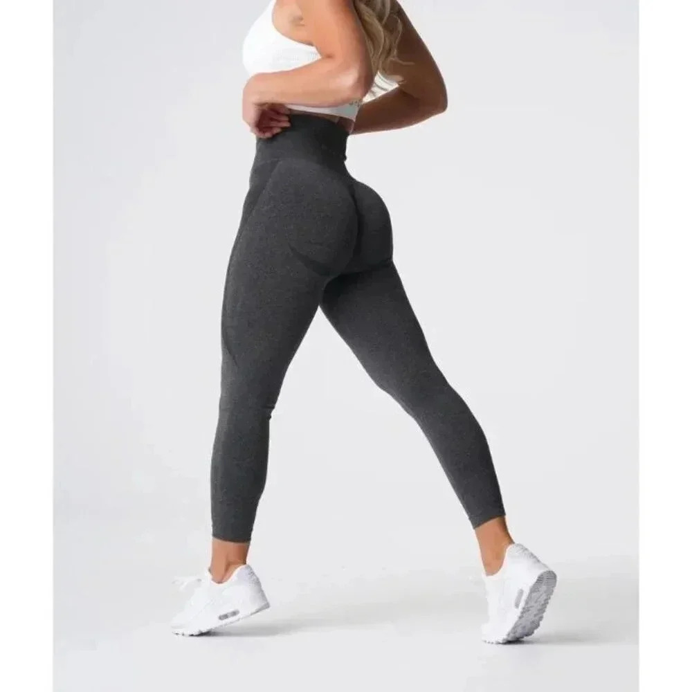 NVGTN Heather Black High Rise Seamless Contour Athletic Leggings S